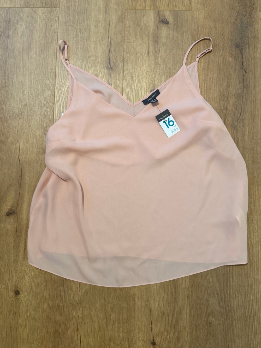 Primark Blush Pink V-Neck Chiffon Cami